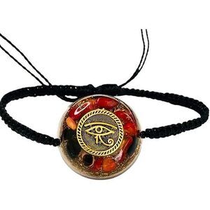 Orgone Bracelets Eye Of Horus Amulet Protection Orgonite Black Tourmaline Pyrite